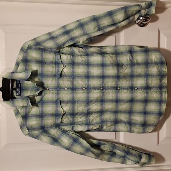 Polo by Ralph Lauren Pearl Snap Rockabilly Men's Western Plaid Shirt - Small - Picture 2 of 11